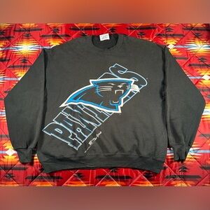 Vintage 90's The Game Carolina Panthers Sweatshirt Mens Size XL NFL Football